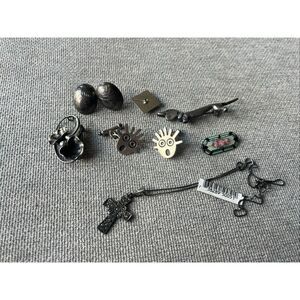 Vintage Sterling Silver Jewelry Lot – Modernist, Taxco, Cross, Enamel